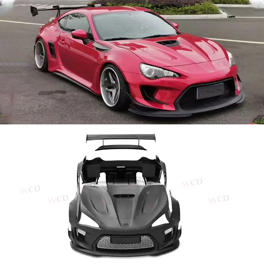 FRP GT86 Robot Style Car Bodykit Front Rear Bumper Side Skirts Spoiler Performance Kit Suitable For toyota GT86 brz