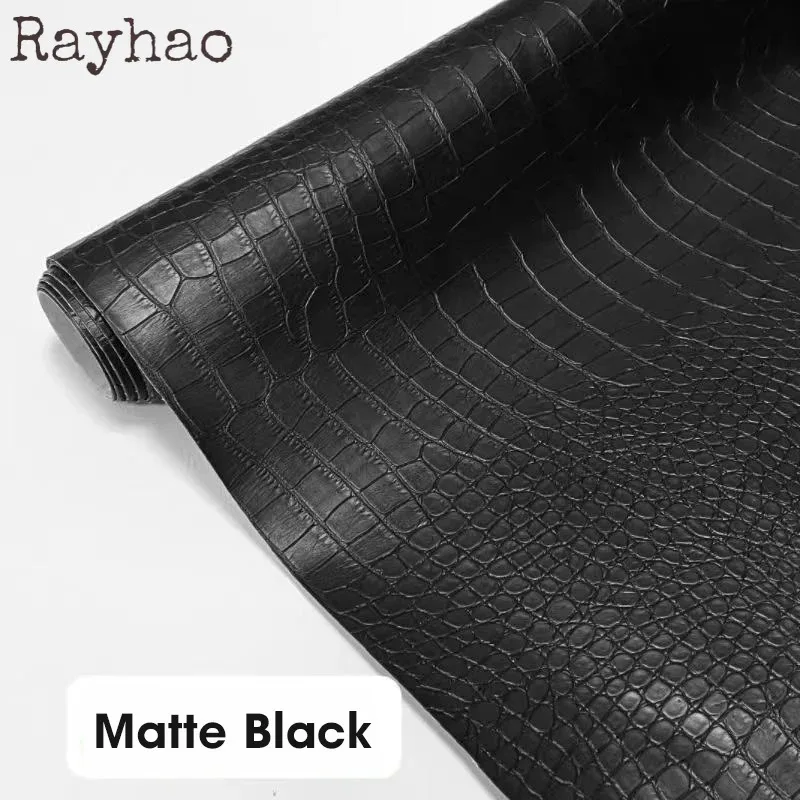 Advanced Self-adhesive Crocodile Texture Leather Patch DIY Faux Leather for Fix Furniture Car Interior Matte Soft Leather Fabric