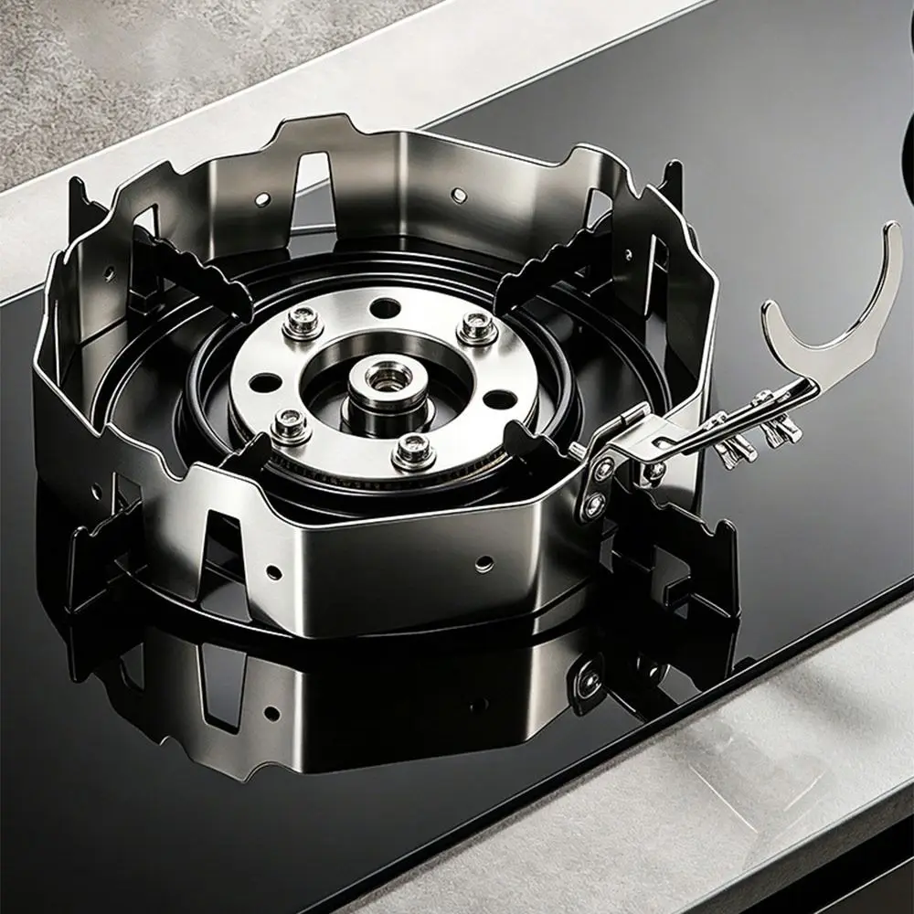 Stainless Steel Gas Stove Wind Guard Universal Heat Insulating Flame Concentrator Ring Raised Vented Base
