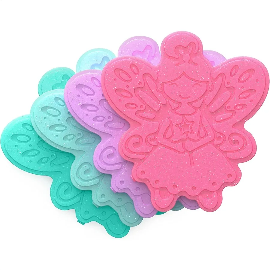 

Buddies Glitter Reusable Ice Packs Slim Ice Packs for Lunch Boxes Lunch Bags and Coolers Multicolored 4Pack Fairy