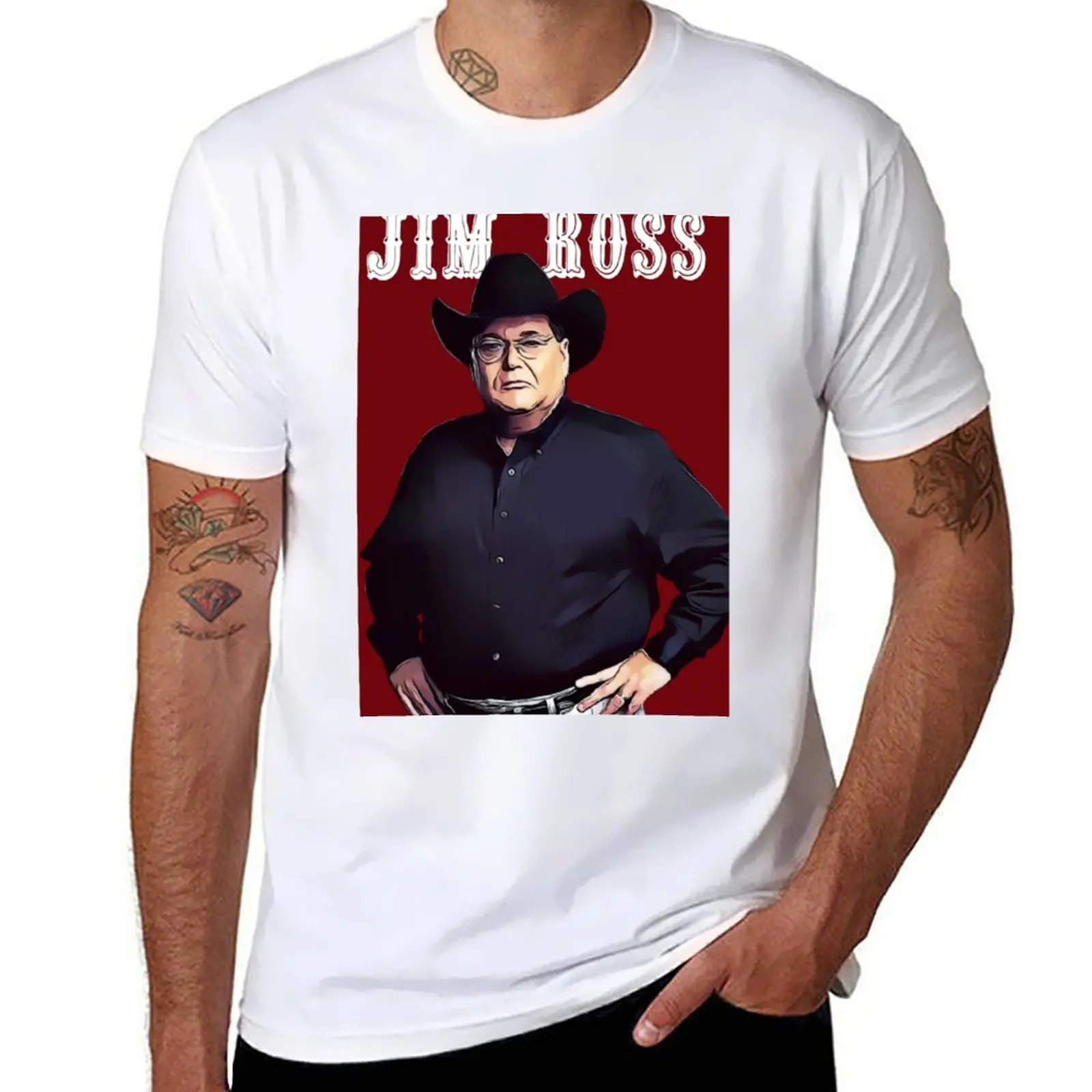 

New Jim Ross T-Shirt customized t shirts oversized t shirt Short t-shirt korean fashion Men's t-shirts