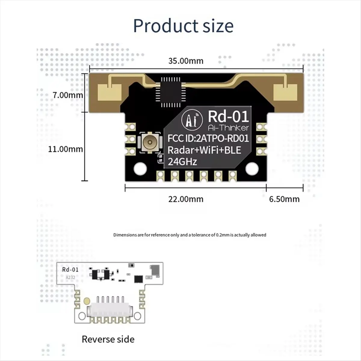 L77A 24G Radar + WiFi + BLE Sensor Module/Presence Mini Motion Human Body Induction Switch Outdoor Mobile -01