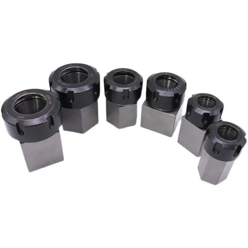 

1PC ER Square Hex Collet Block ER/25/32/40 Block Chuck Holder Workholding Holder for CNC Lathe Engraving Machine