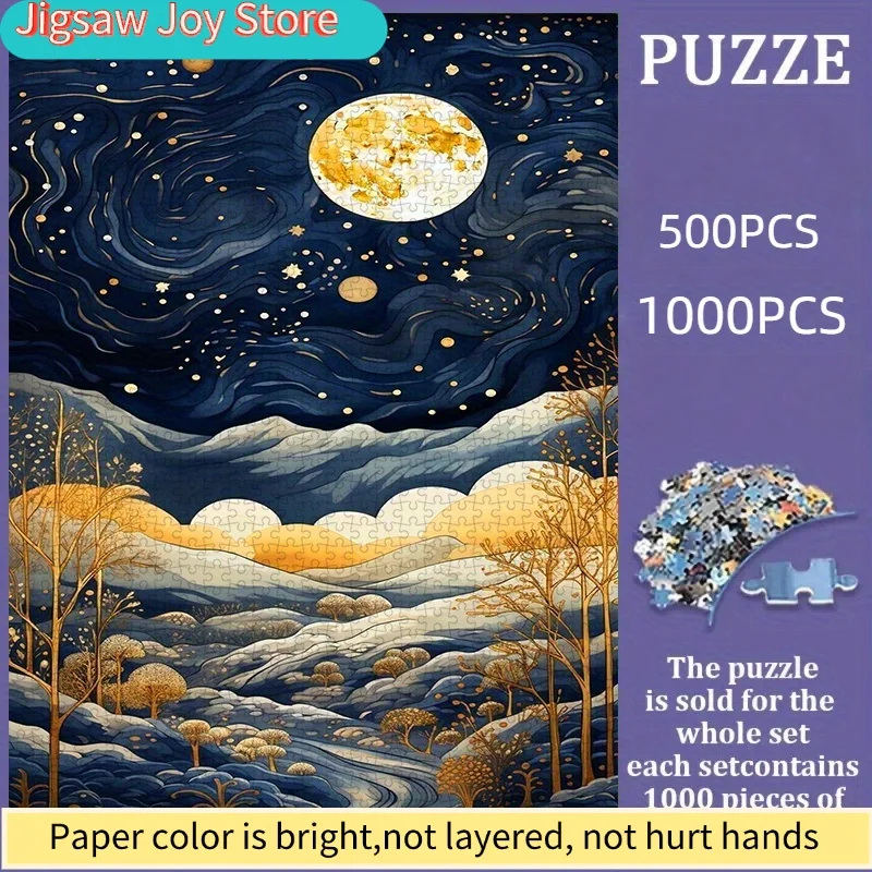 

Пазл, бумажный пазл своими руками, пейзаж звездной долины, пазл для взрослых, пазл для украшения дома, пазл в подарок на день рождения, пазл для снятия стресса