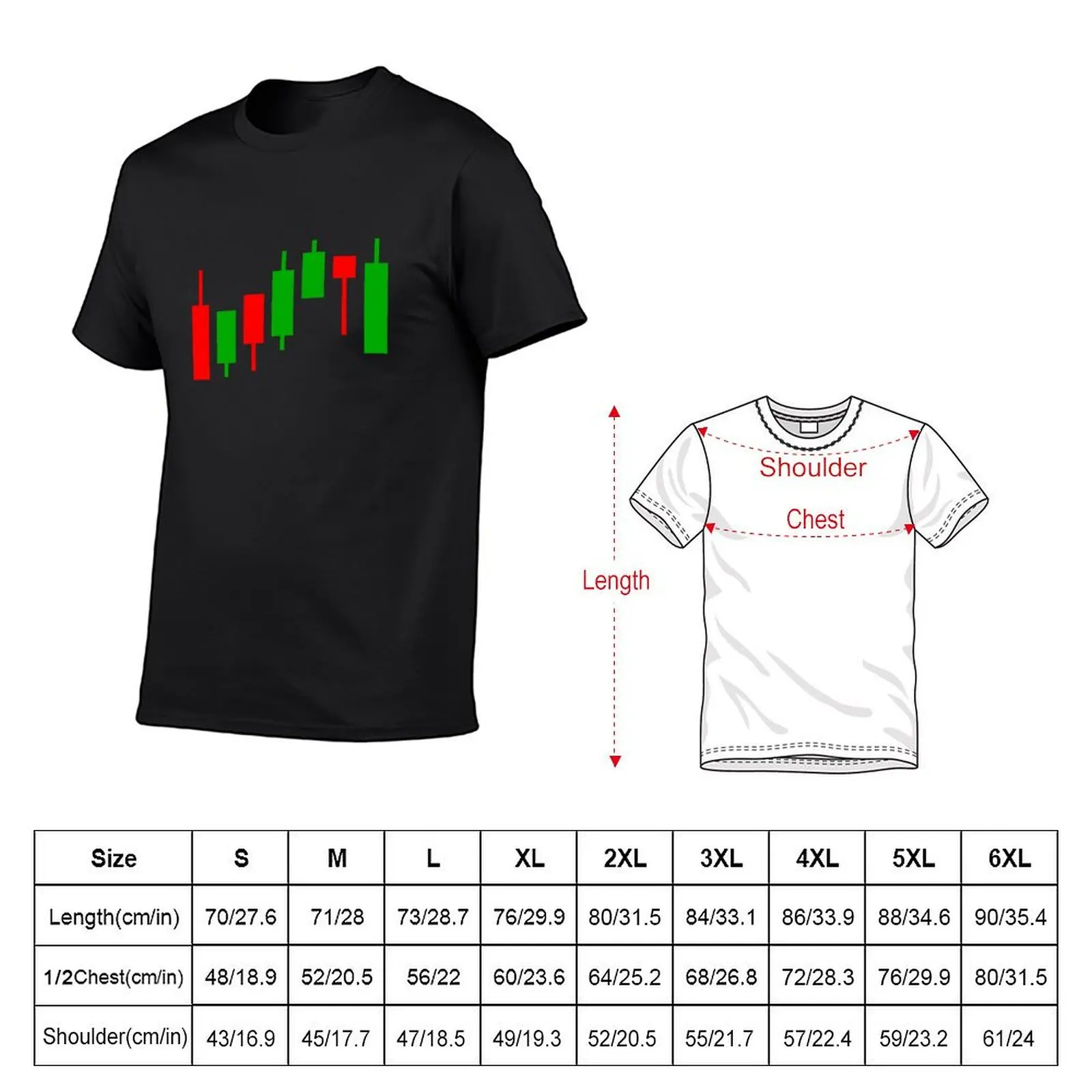 Trading Chart Candlestick Pattern T-shirt tees korean fashion for a boy oversizeds mens t shirts