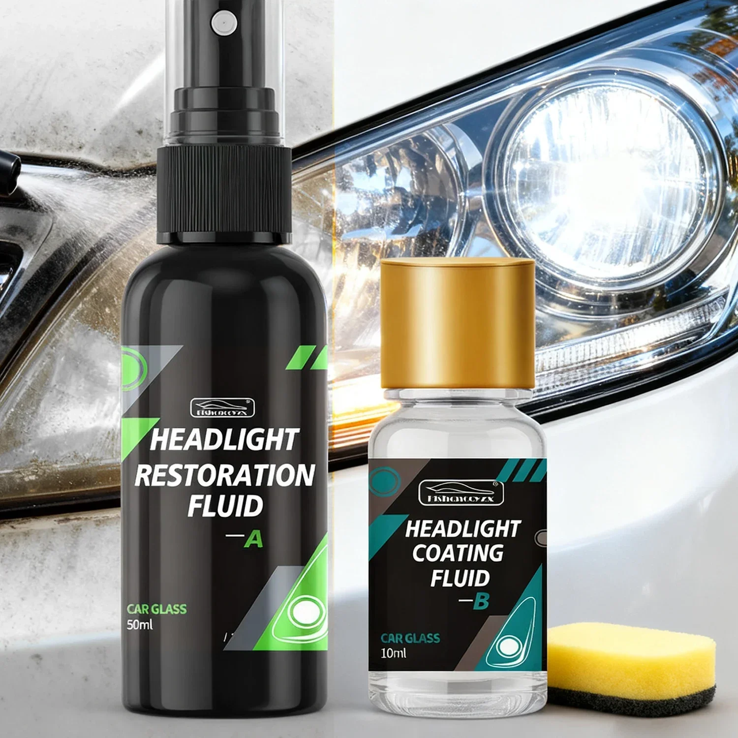 

Car Headlight Restoration Polishing Kits Headlamp Scratch Remover Repair Cleaning Oxidation Headlight Crystal Coating Liquid