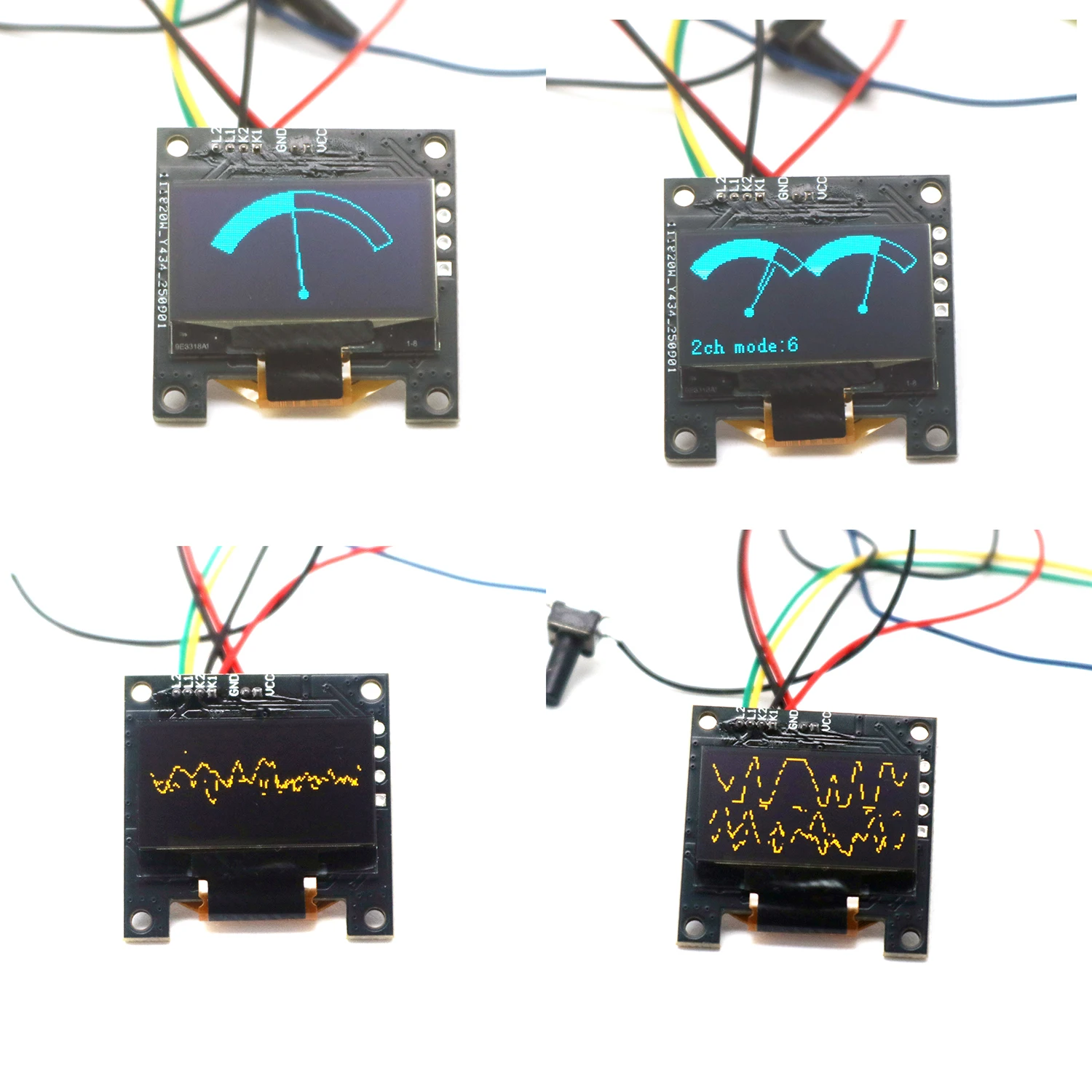 0.96" OLED Music Spectrum Display Analyzer Stereo Audio Atmosphere Light Power Amplifier Level Indicator Rhythm Lamp VU Module