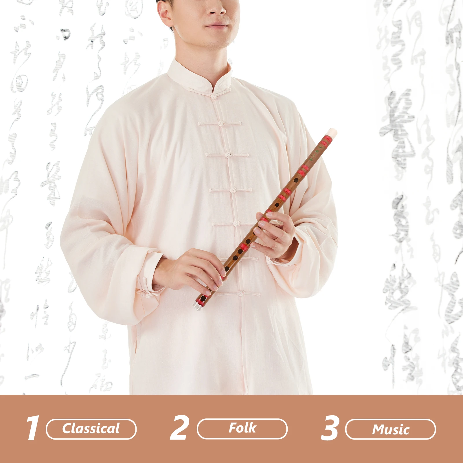 

Bamboo Flute Student Beginner G Long Bass Traditional Chinese Music Instrument Bamboo Flutes for Beginners Student Dizi
