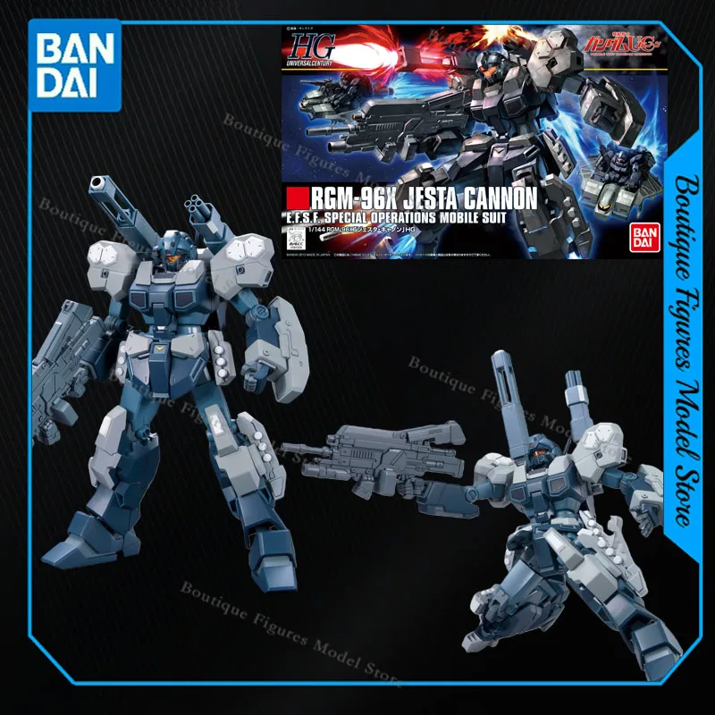 

Bandai Original HG RGM-96X JESTA CANNON GUNDAM Action Anime Figures Assembly Model Collection Gift Kids Toys