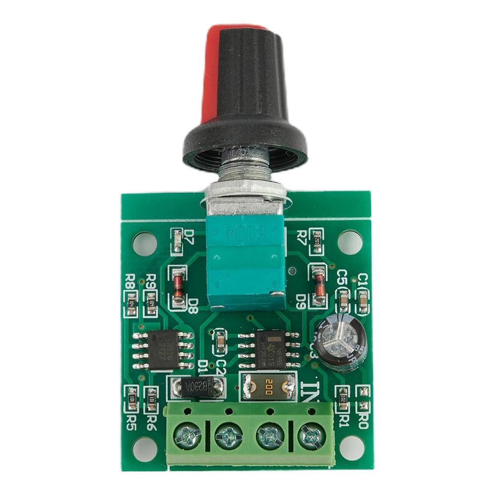 DC Motor Speed Controller Module Featuring 2A Output Current and Linear Potentiometer for 1.8V to 15V Input Voltage Range