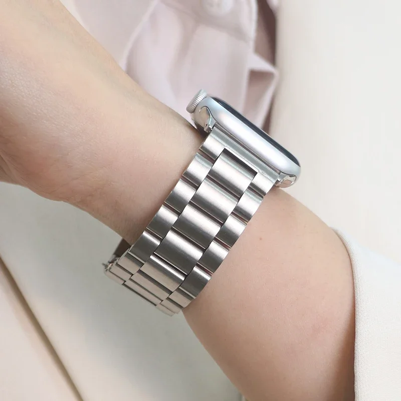 Stainless Steel Strap for Apple Watch band 45mm 44mm Ultra 2 49mm 42mm-40mm-41mm-46mm Metal watchband series 10 9 8 7 6 5 4 3 se image 3