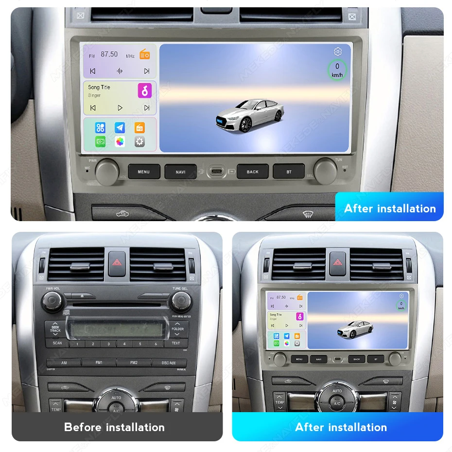 For Toyota Corolla Auris E150 2007-2011 Android OS 64G Car Radio Carplay GPS BT Central Multimedia Intelligent Car audio system