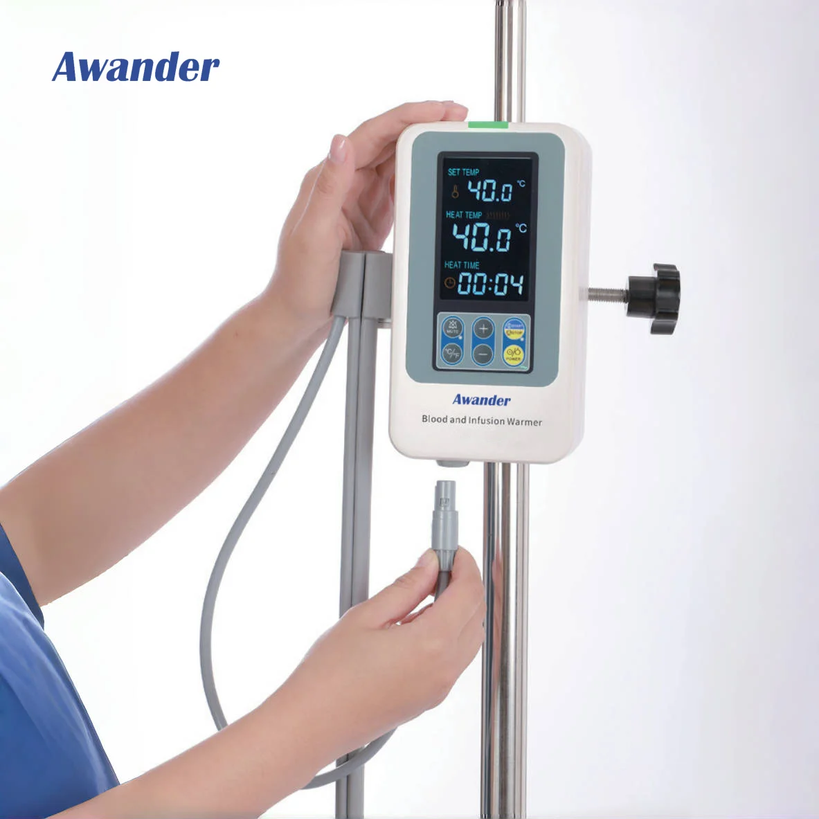 Digital -- Warmer- Temperature Control Transfusion Heater IV Pump- Fluid Warmer Human Veterinary Use