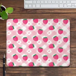 Strawberry Mousepad Small Mouse Mats Gaming Accessories Pc Gamer Pink Computer Desk Mat Cute Kawaii Mouse Pad 20x25