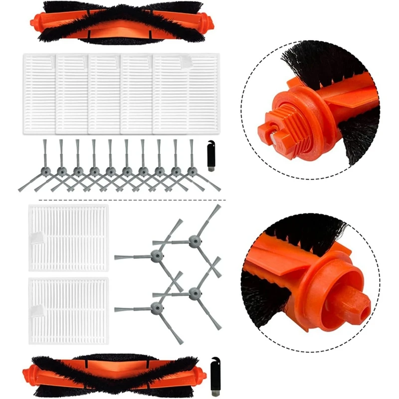 For Lubluelu L20 Honiture V8 Pro Robot Vacuum Cleaner Main Side Brush Hepa Filters Replacement Kit