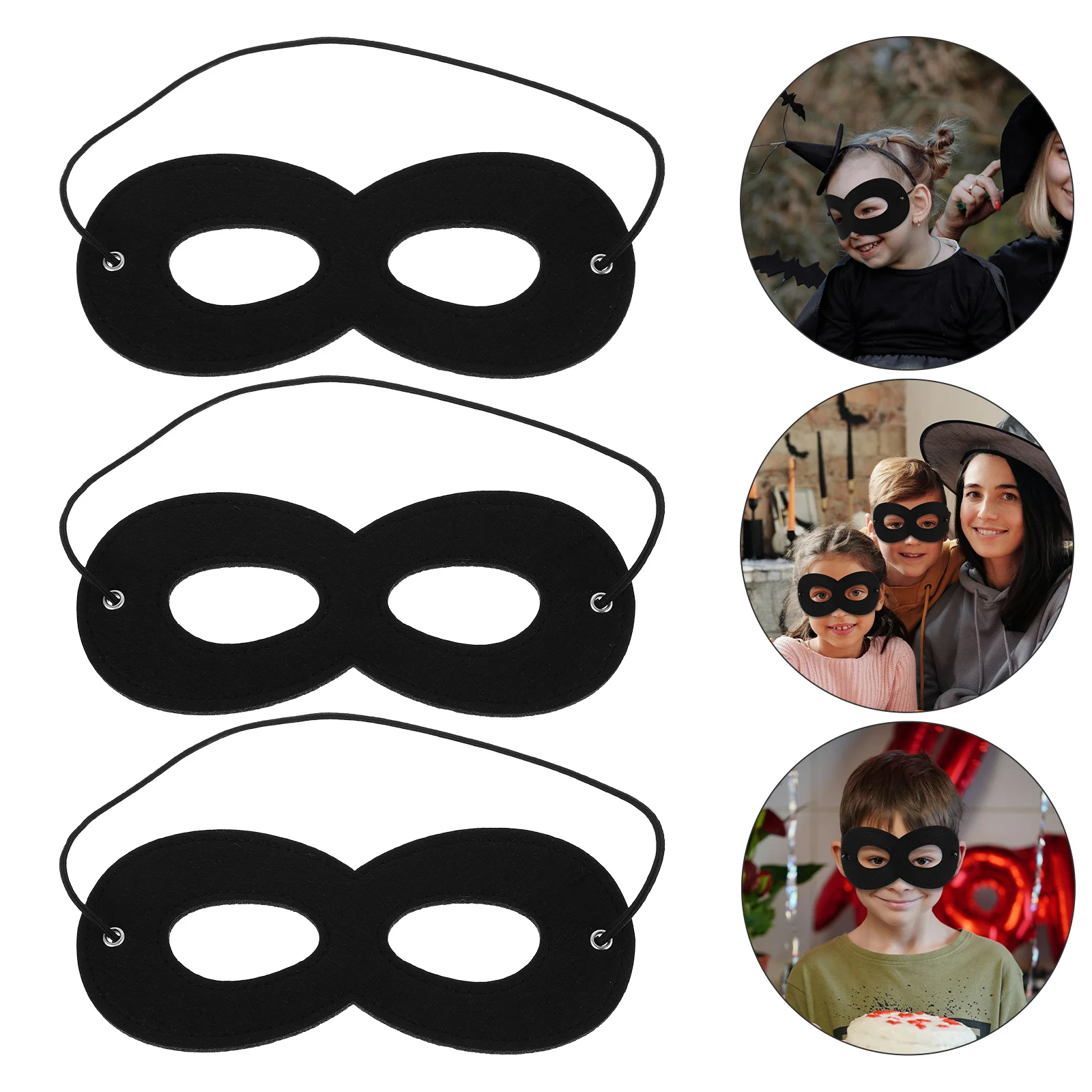 

10 Pcs Mysterious Eye Mask for Dress-up Make Felt Party Decorative Child Affordable Superhero Decorations