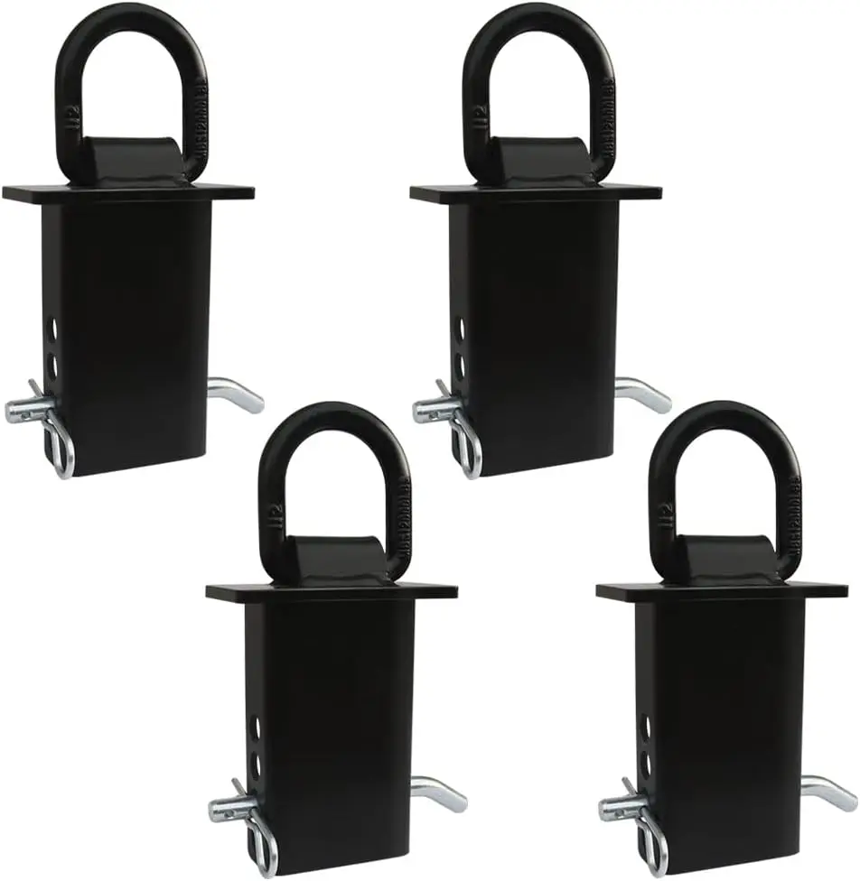 

4 сверхпрочные D-образные крепежные кольца для карманов под крепежные стойки 2x4, грузоподъемность 16200 фунтов - подходят для грузовиков и прицепов