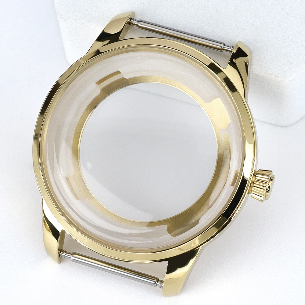 33MM/40MM Watch Case NH35 Gold Stainless Steel Bubble Glass for Cocktail Time Presage NH34 NH38 4R35 7S26 Watch Repair DIY Parts