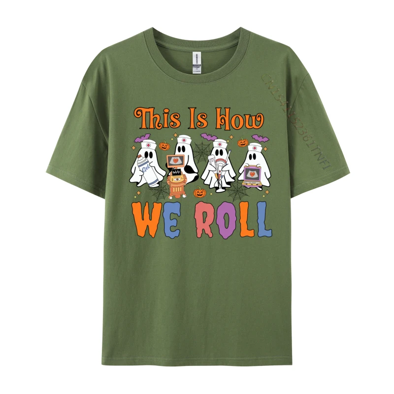 Ultrasound Tech Ghosts Vascular Tech Sonographer Halloween 2024 Popular Men Top T-shirts All Cotton Party Tops T Shirt Normal