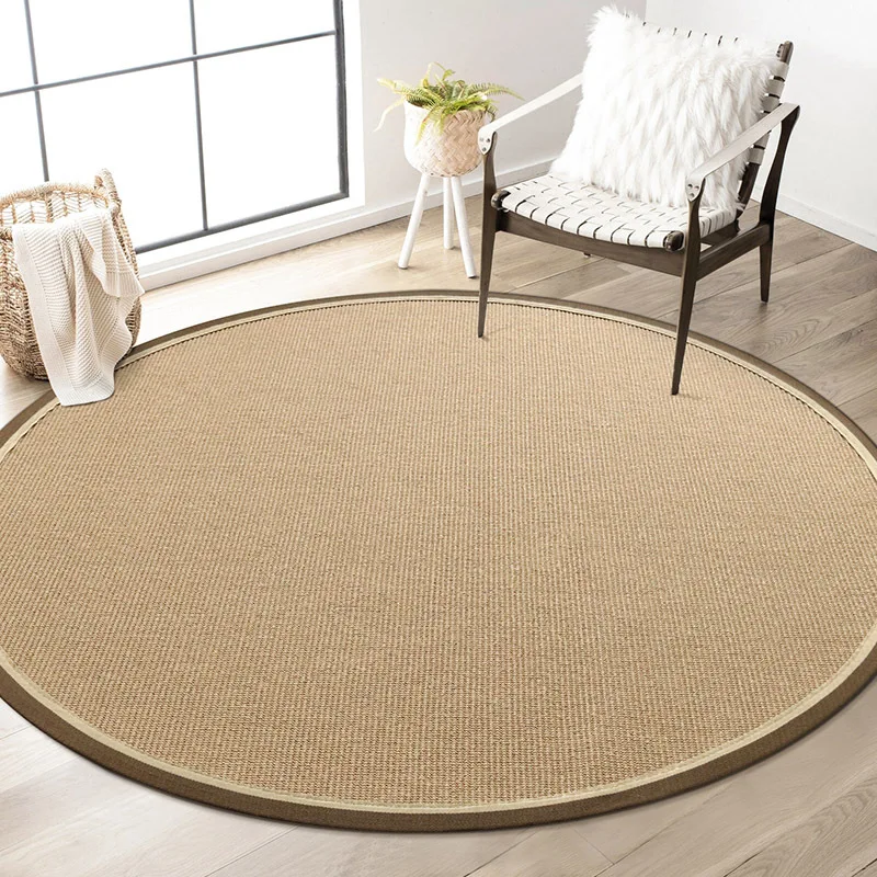 

Японский ковер для гостиной, толстый джутовый коврик для кофейного столика, джутовый коврик для спальни, летний напольный коврик из конопли для всего дома