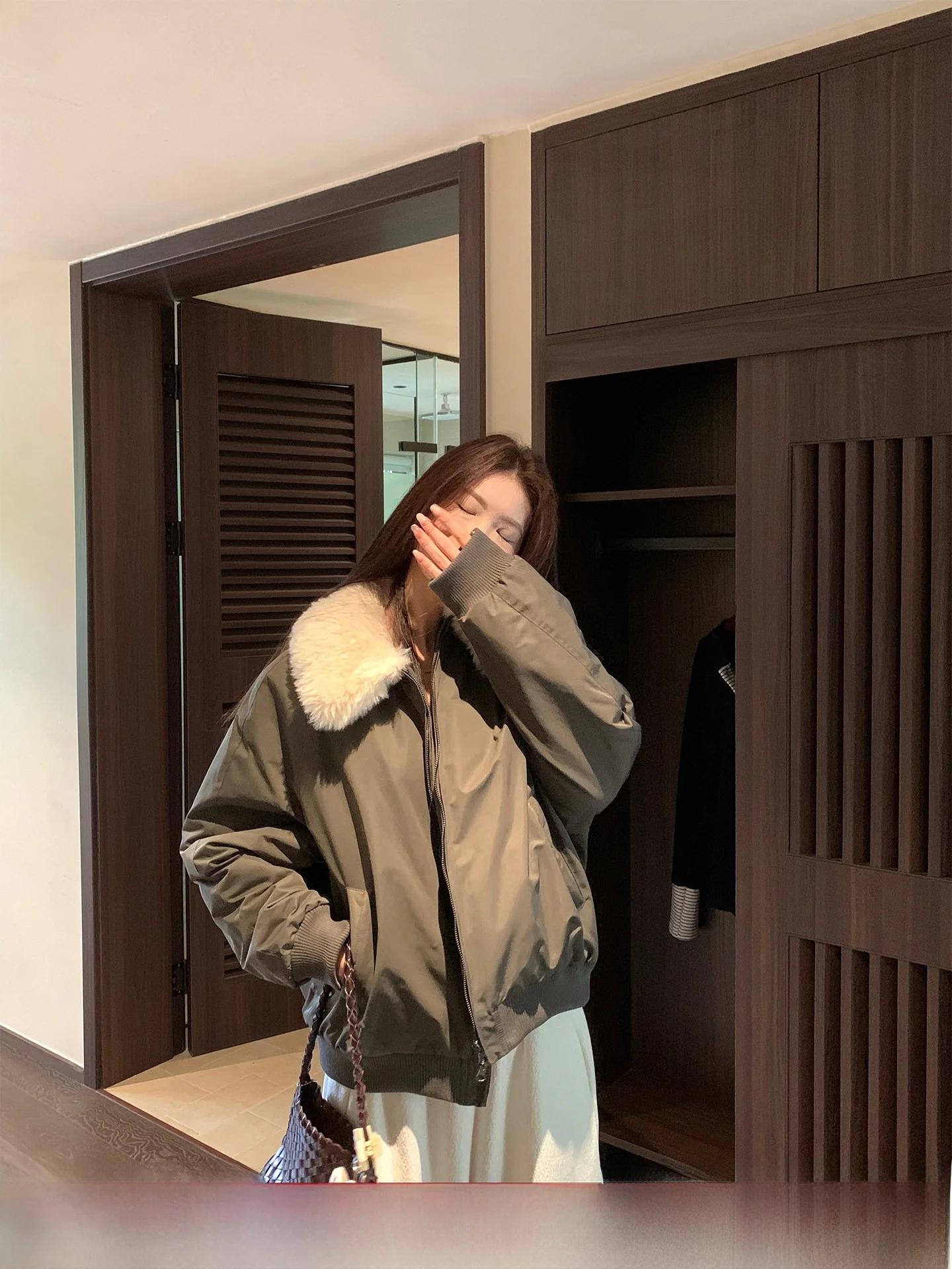 

Женская повседневная хлопковая куртка Cactiop Loved Plu в корейском стиле, свободного кроя, с воротником, в стиле ретро, с добавлением пуха