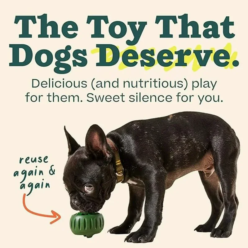 Pet interactive snack distribution durable rubber chew toy ball, intellectual development toy that reduces boredom in dogs