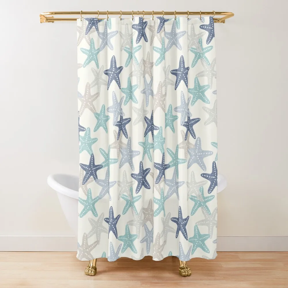 

Starfish - beach nautical - costal blue Shower Curtain Shower Sets For Bathroom In The Bathroom Shower Set Curtain