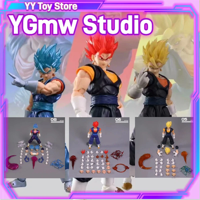 

In Stock YGmw Studio OC Toys Dragon Ball SHF Vegetto Anime Action Figure Vegito SSJ Super Saiyan3.0 Figure Body Model Toy gift