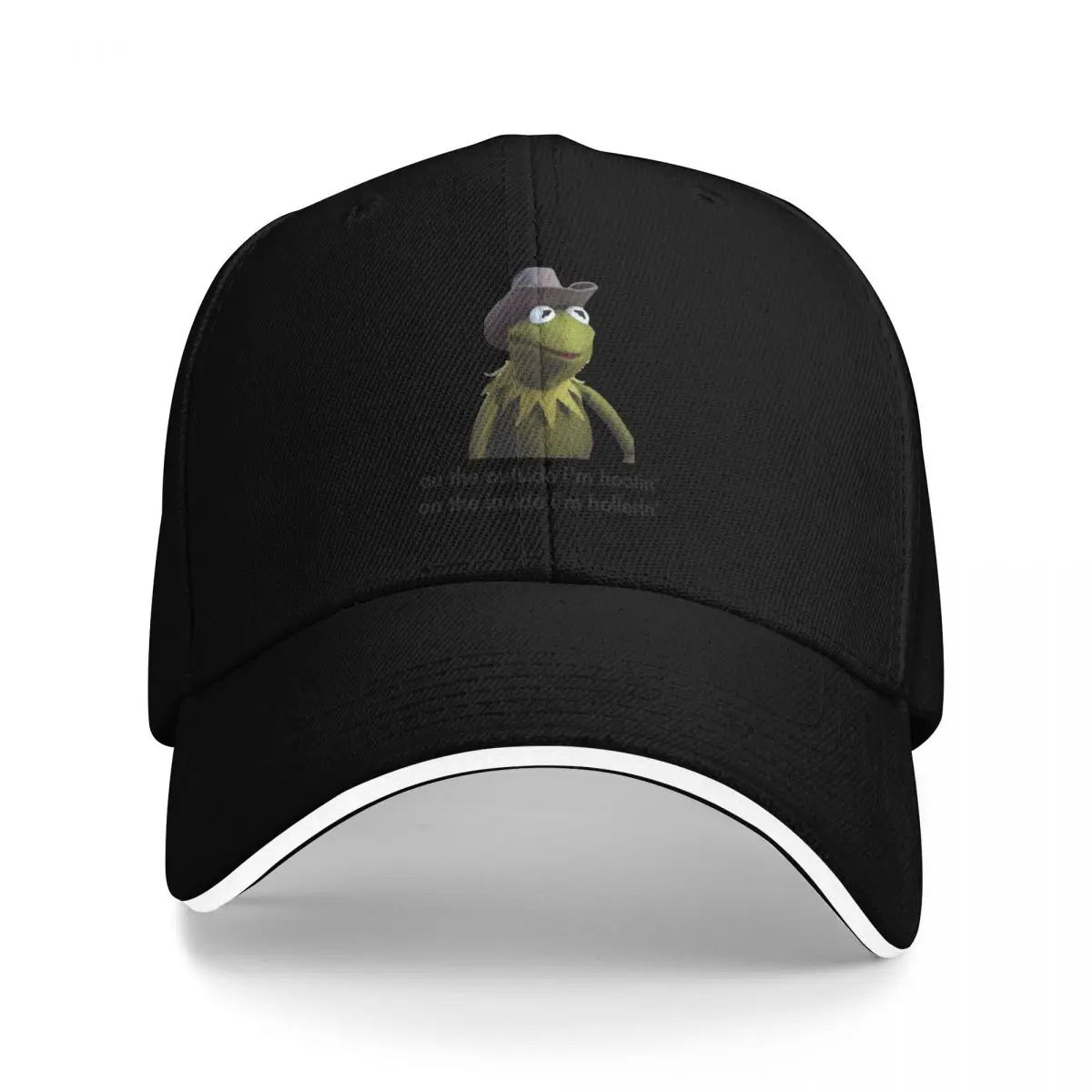 

On the outside i'm hootin, on the inside i'm hollerin kermit Baseball Cap Vintage fun hats cute Women's Men's