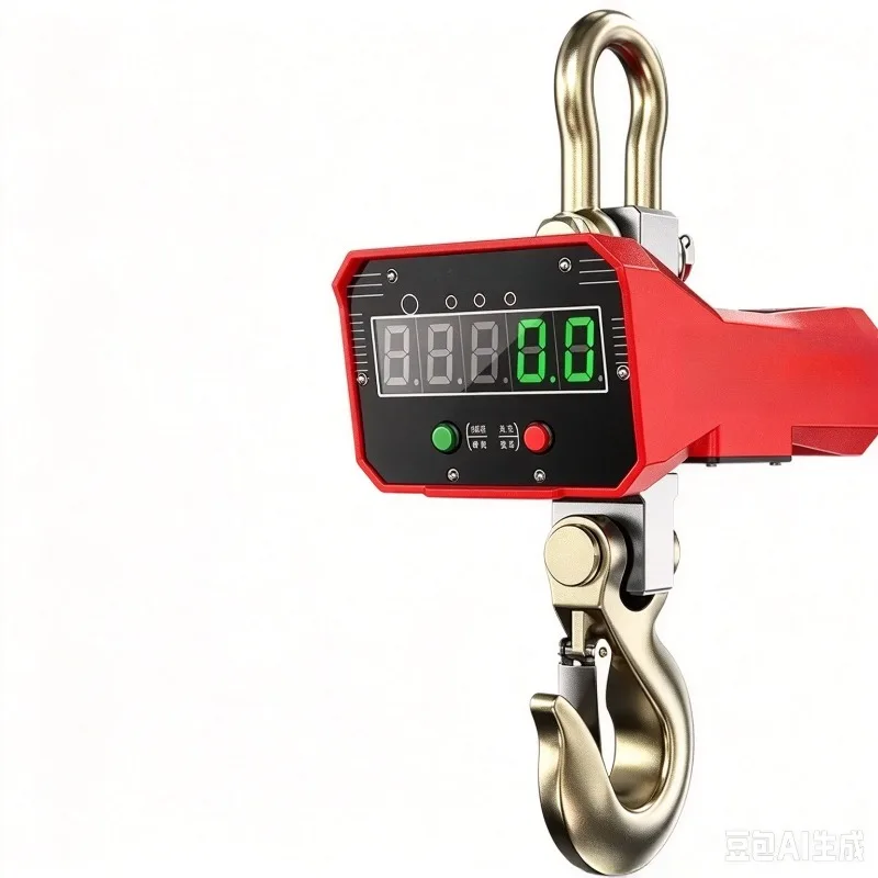 Digital Crane 5T Wireless Remote Control Portable Hanging Scale Industrial Weighing Aluminum Shell LCD Display