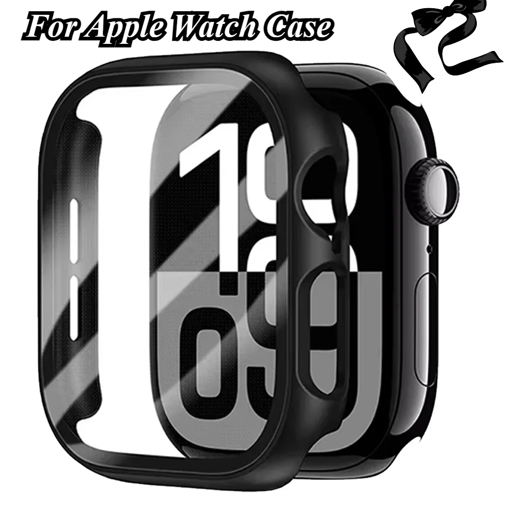 الزجاج المقسى + غطاء لساعة أبل الترا 49 مللي متر 10 46 مللي متر 42 مللي متر حامي الشاشة حافظة iWatch 9 8 7 45 مللي متر 41 مللي متر 6 5 SE 44 مللي متر 40 مللي متر قذيفة