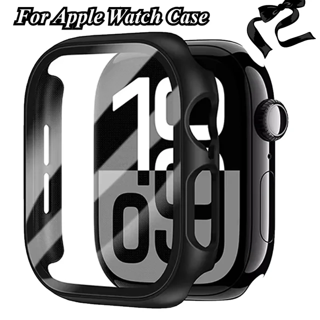Szkło hartowane + osłona do Apple Watch Ultra 49 mm 10 46 mm 42 mm Etui ochronne na ekran iWatch 9 8 7 45 mm 41 mm 6 5 SE 44 mm 40 mm Powłoka