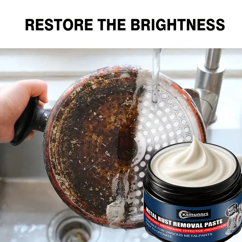Multi-functional Metal Polishing Paste, for Kitchen Use, with a Natural Low-odor Formula. Polish That Easily Removes Rust from U