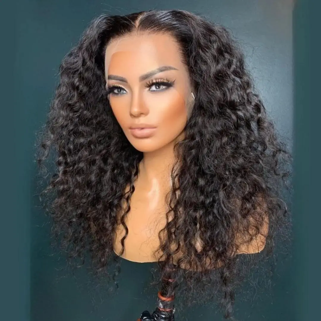 

Loose Deep Wave Lace Front Wig for Women 13X4 HD Curly Water Wave Frontal Wig Synthetic Pre Plucked Glueless Daily For Women