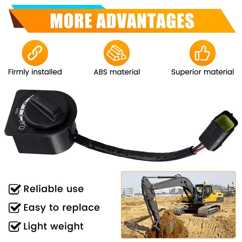 14725311 Excavator Throttle Motor Knob Fit For Volvo EC250D EC350D EC380D EC480D