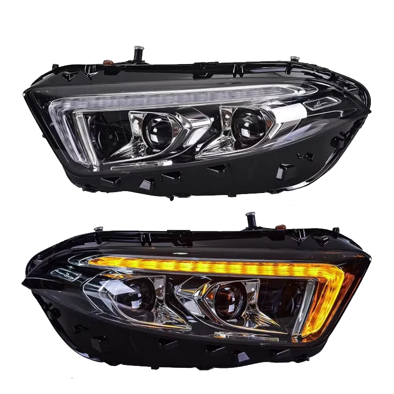 

Светодиодные фары для Mercedes-Benz A-класса W177 2019-2022 A180 A200, обновленные, 6000K, 12В, автомобильные аксессуары, головное освещение