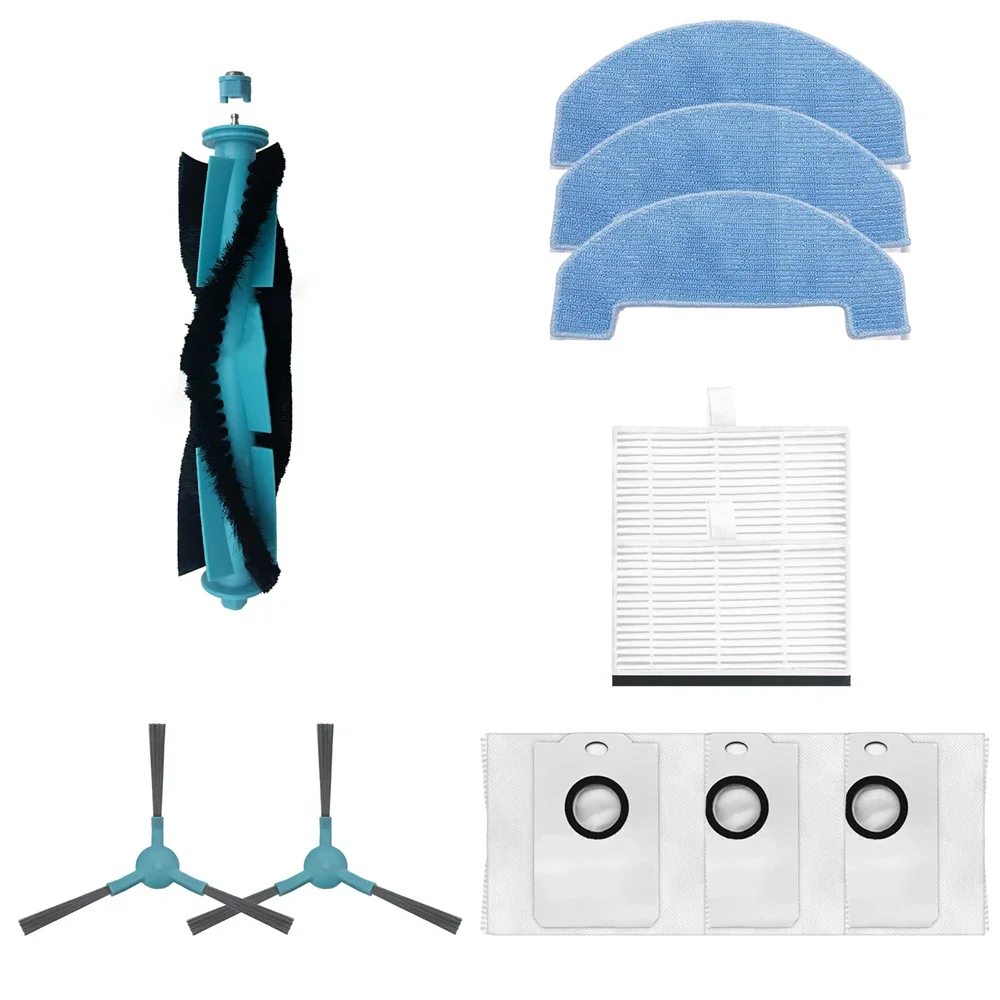 1x Main Brush+2x Side Brush+2x Hepa Filter+3x Mop Cloths+3x Dust Bag For Cecotec Conga 2499 Robotic Vacuum Cleaner Accessories