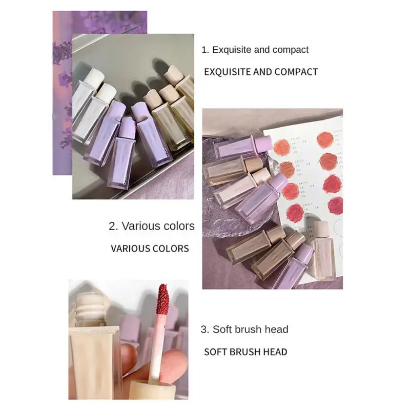 2/3/5PCS Nature Lightness Velvet Velvet Mist Surface Soft Fog dato a Philandering Full Color Labial mug Mist Surface