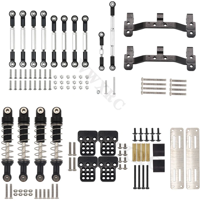 Staffa Servo ammortizzatore per tirante sterzo in metallo pieno per WPL C14 C24 MN D90 99s RC accessori per aggiornamento auto pezzi di ricambio