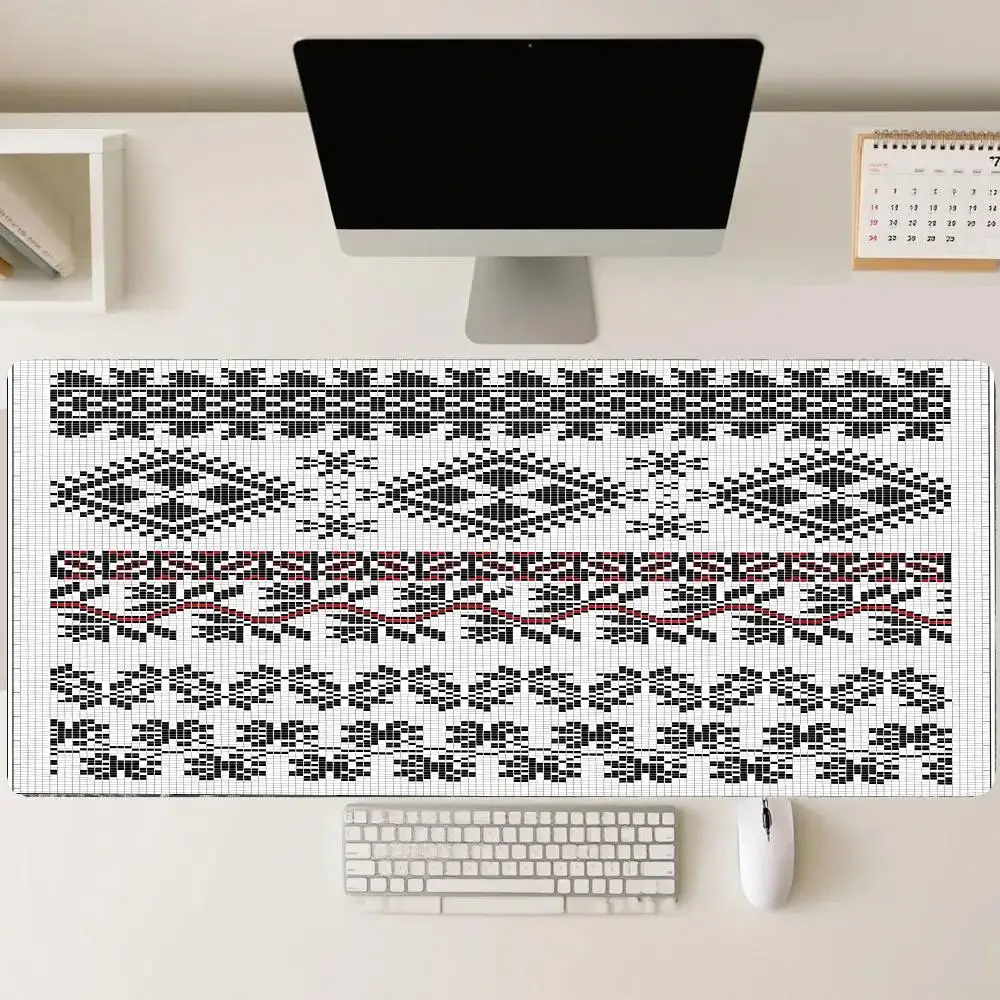 Jacquard Pattern Mousepad Desk Accessories Setup Desk Interior Gamer Setup Decoration Mouse Mat Desk Setup Items Carpet Office
