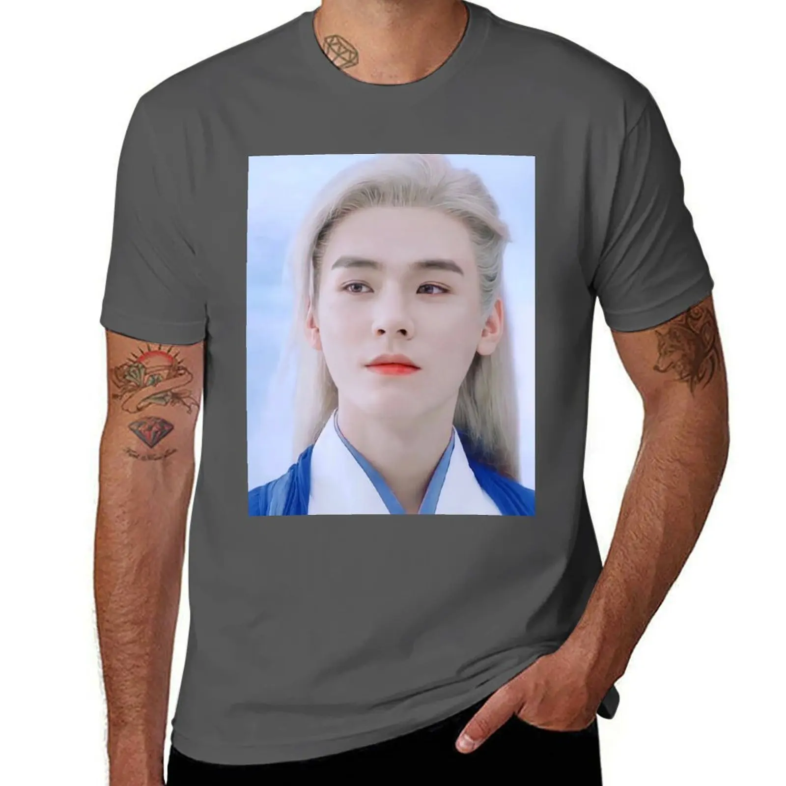 

Word Honor, of SHL KeXing, Wen T-Shirt Basic Solid Color Short Sleeve T-Shirt