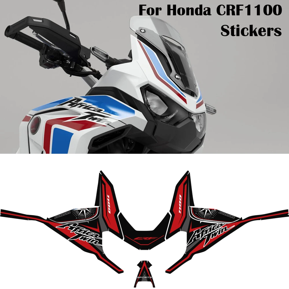 

Наклейки на бак для Honda CRF1100 CRF 1100 L Kit Приключения ADV козырек комплект Африка двойная защита сторона 2019 2020 2021