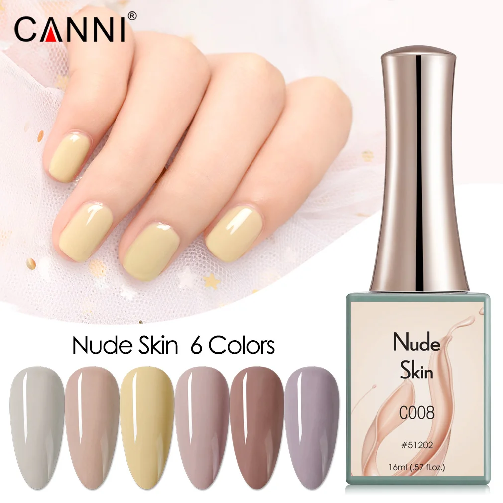 CANNI Peach Jelly Pink Nail Gel Polish Skin Nude Venalisa Supply Nail Varnish Semi Permanent Soak off UV LED Nail Manicure Gel