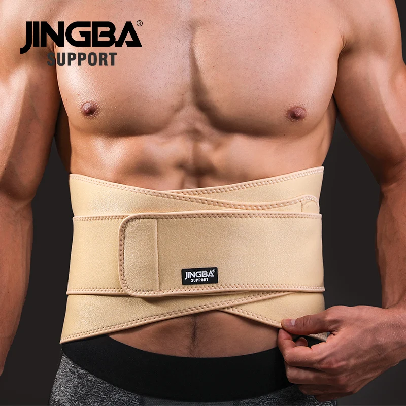 JINGBA SUPPORT Mens Waist Trimmer Weight Loss Slimming Belt Neoprene Fitness Belt Back Waist Support Sweat Belt Waist Trainer