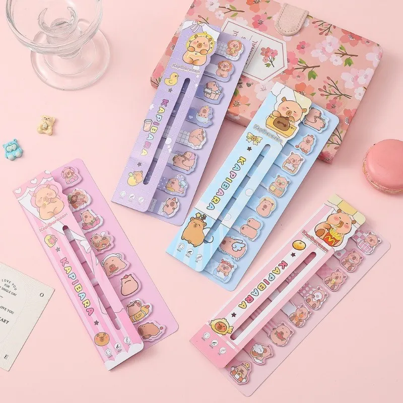 160 Sheets Index Sticker Notes 8 Style Self-Adhesive Kawaii Memo Pads Notes Notepad Stationery Student Planner
