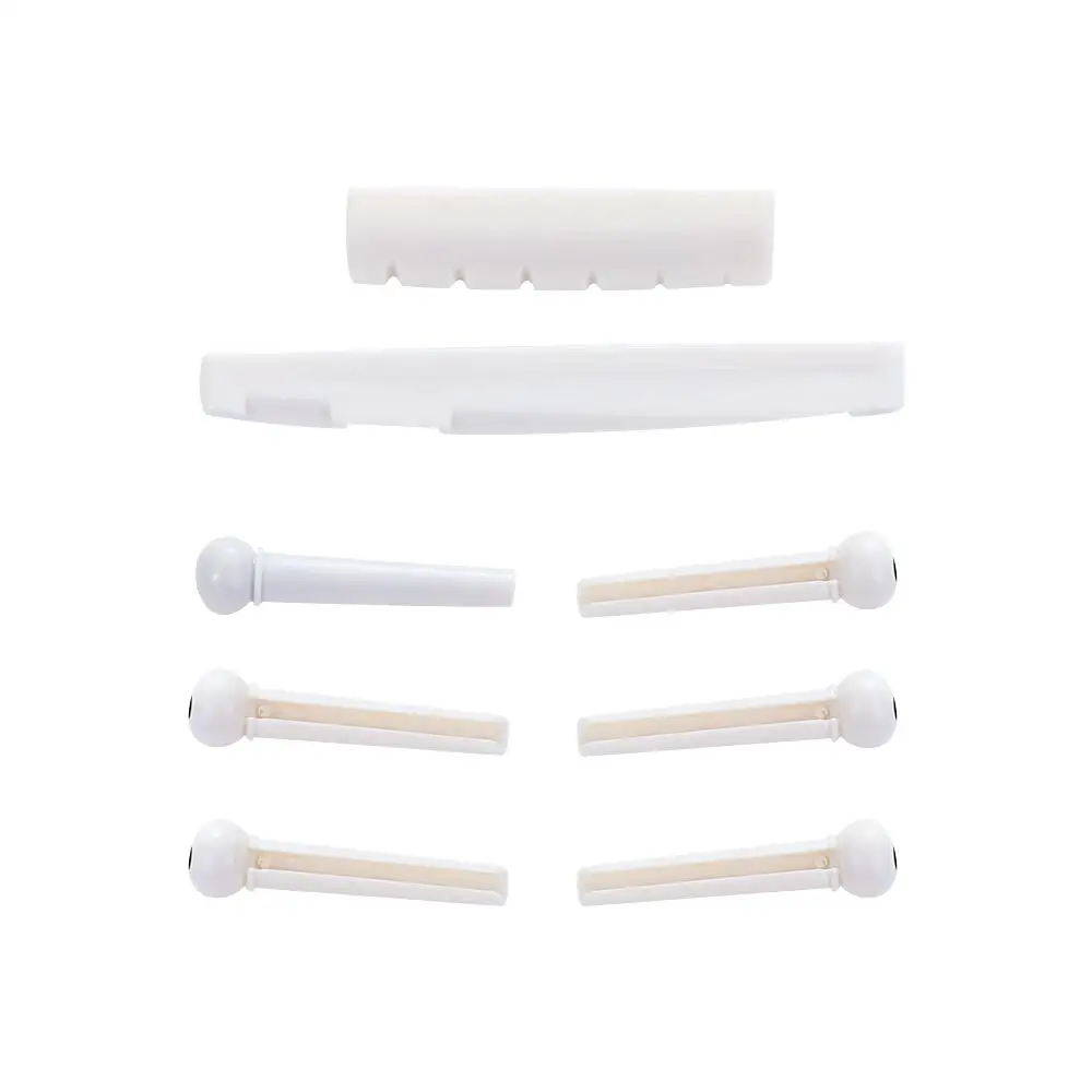 

Portable Portable Guitar Accessories Plastic Saddle Bridge Pins Guitar Nut