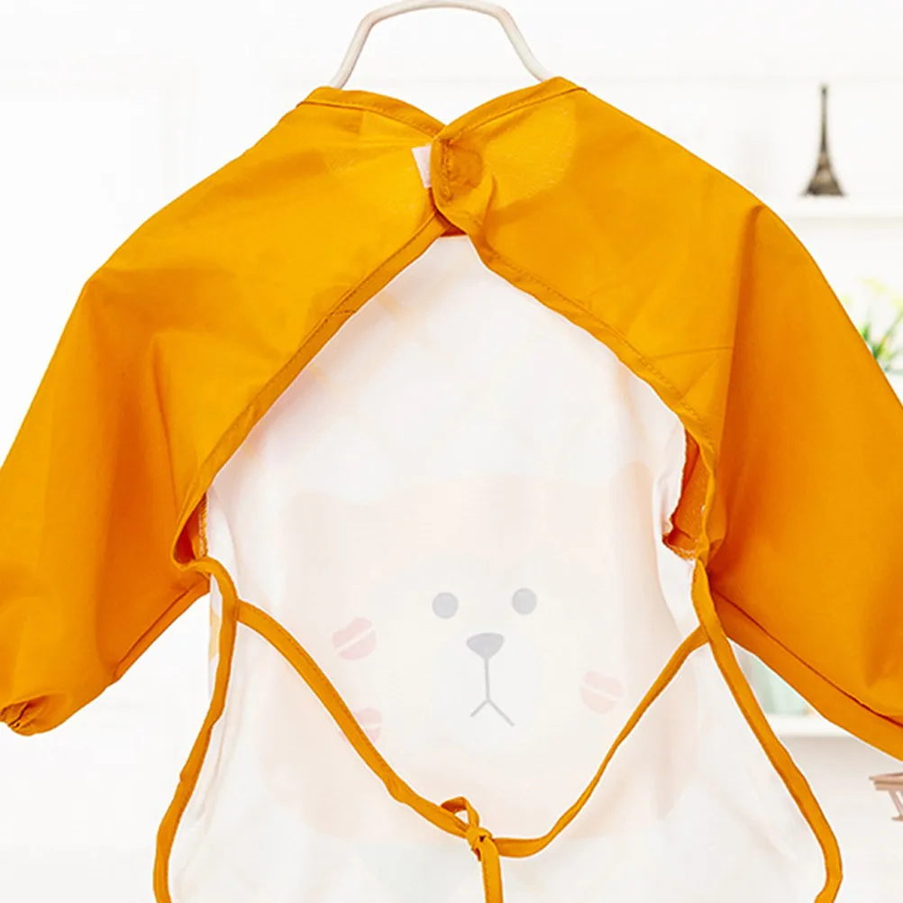 

Набор из 4 водонепроницаемых фартуков-нагрудников для малышей с длинными рукавами и вместительным карманом для художественных принадлежностей, маркеров, поделок и школьных проектов