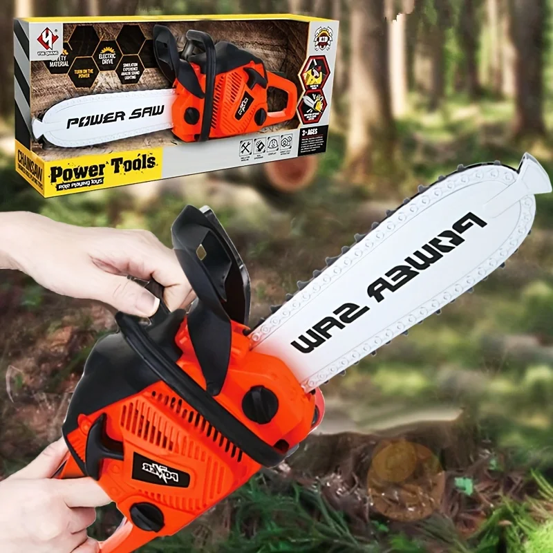 

Toy Chainsaw for Kids, Family Day Games Pretend Play Series Kids Tool Set,Christmas Easter Gifts for Kids Age 3+,Fake chainsaw