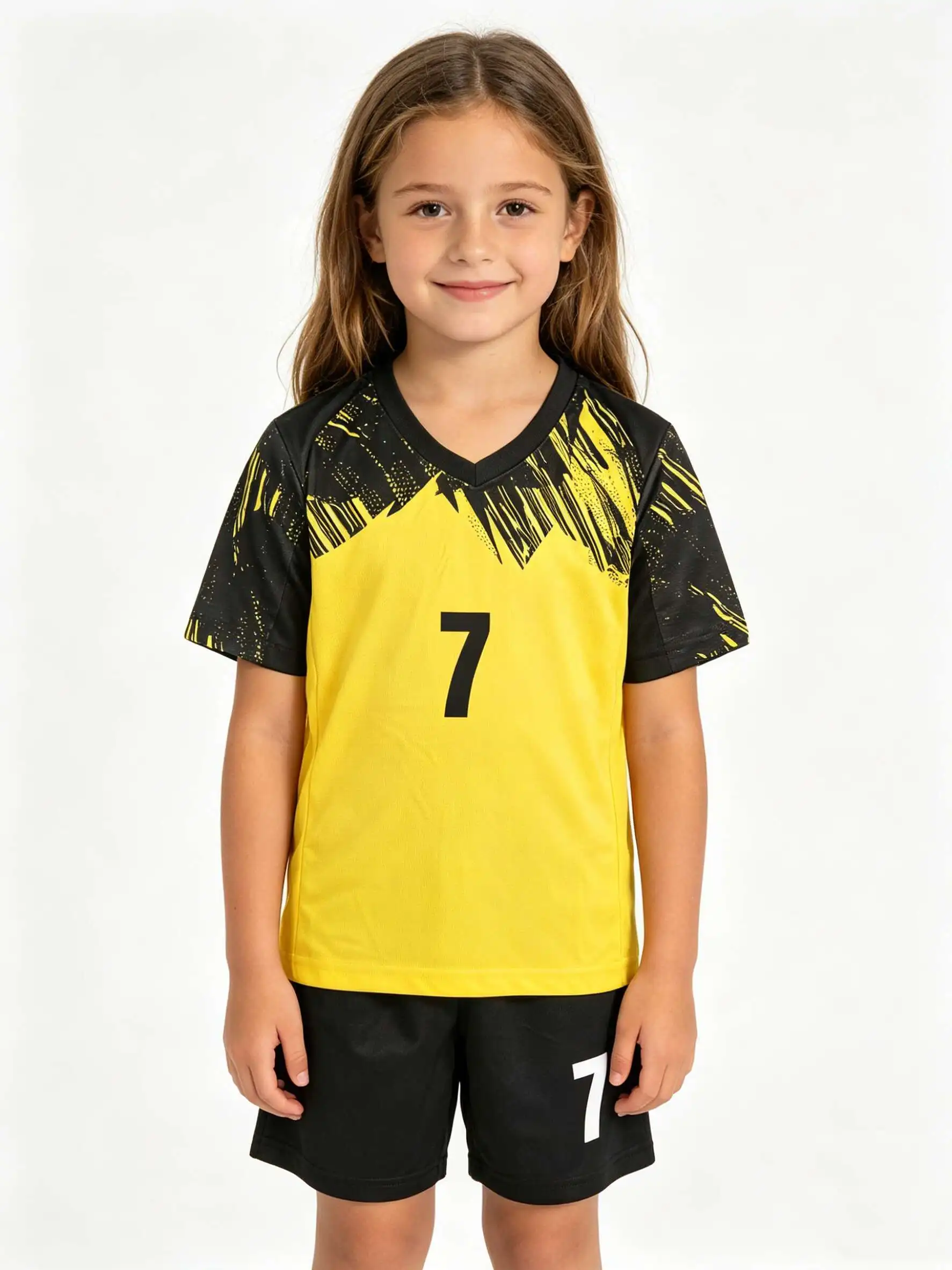 New 26/27 Unisex Blank Soccer 2‑Piece Set, Kids Adults Parent‑Child Kit, Custom No.1 7 8 9 10 for School Outdoor Team Sports