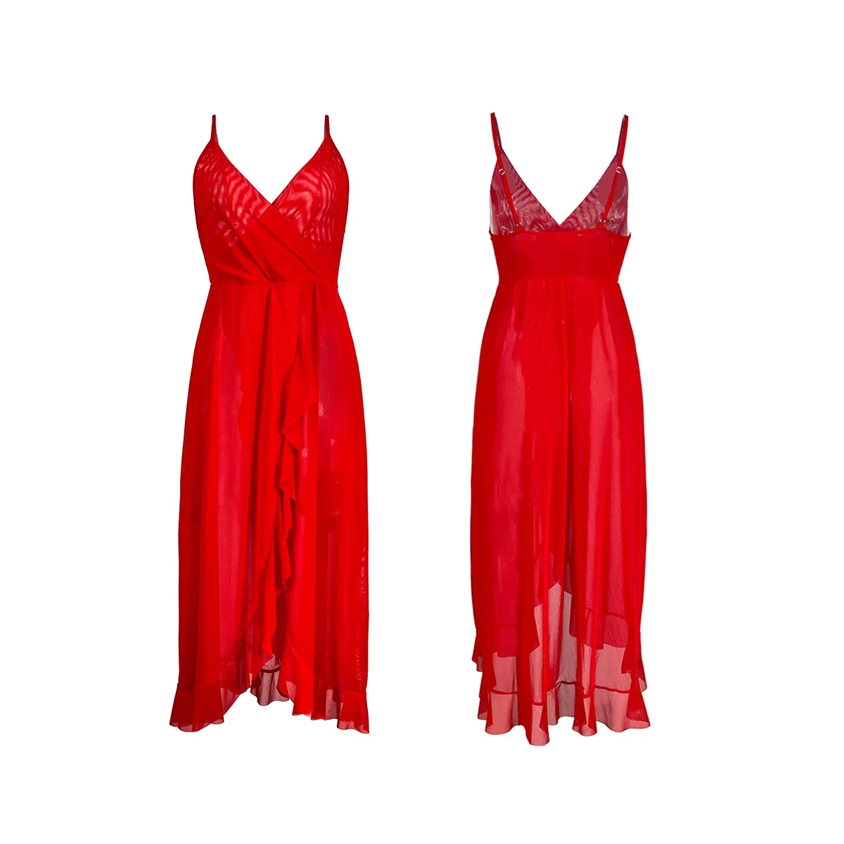 Costume sexy da donna Moda Biancheria intima sexy in pizzo Maglia di chiffon Camicia da notte Lingerie floreale Corsetto Pigiama sexy in pizzo Abito da sera